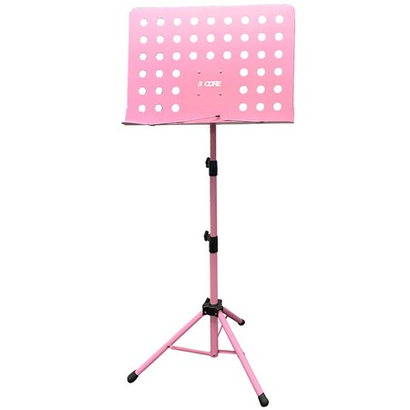 5 Core 5 Core Sheet Music Stand Pink - Sturdy Portable Height Adjustable Music Note Holder Tripod Stands MUS PNK